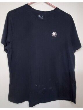 Taco Bell You Had Me At Let's Go Graphic T Shirt Women's Large Black Distressed